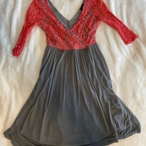 Formal Coral Lace Dress